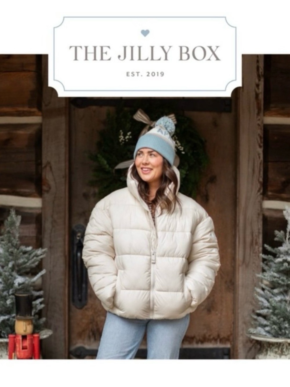 NOIZE Avalon Puffer Jacket Cream M Jillian Harris Jilly Box